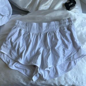 White Hotty Hot Lulu Lemon shorts